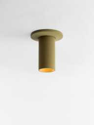 Colored Lamp - Concrete Ceiling Spotlight With Cover Plate Minimalist Cylinder Light Cromia - thumbnail 1
