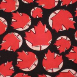 Canadian Pillow Case - Gift Canada Standard Maple Leaf On Black - thumbnail 2