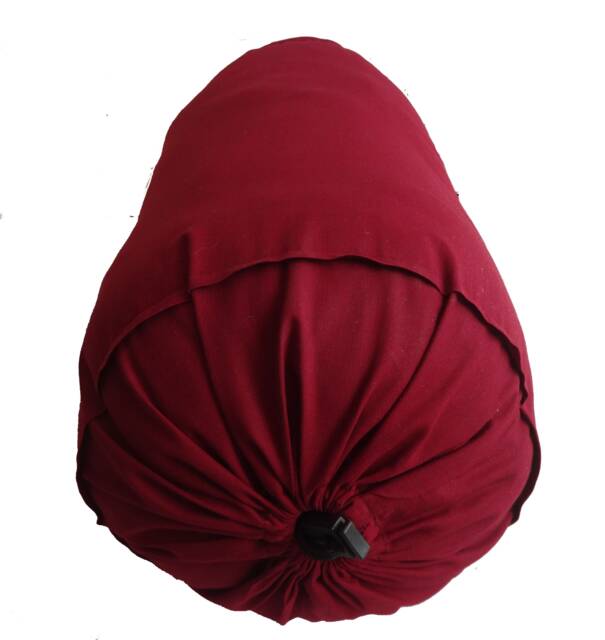 Burgundy Bolster Pillowcase Decorative Long Round Cushion Cover Cotton Solid 8 - image 1
