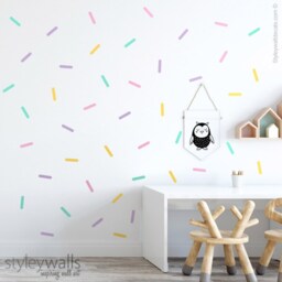 Confetti Wall Decal, Colorful Sprinkles Pattern Decor, Nursery Kids Room Vinyl Decals - thumbnail 2