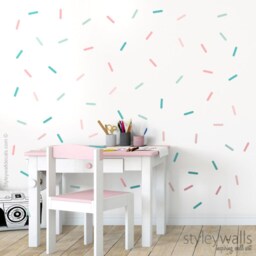 Confetti Wall Decal, Colorful Sprinkles Pattern Decor, Nursery Kids Room Vinyl Decals - thumbnail 3