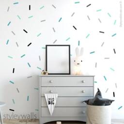 Confetti Wall Decal, Colorful Sprinkles Pattern Decor, Nursery Kids Room Vinyl Decals - thumbnail 1