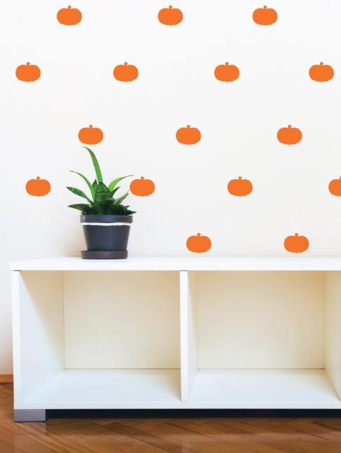Pumpkin Vinyl Decal Pattern - Halloween Wall Decor - image 1