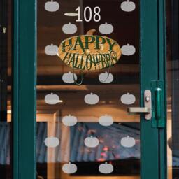 Pumpkin Vinyl Decal Pattern - Halloween Wall Decor - thumbnail 3
