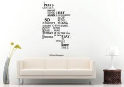 Famous Poetry Quote Saying Citation Words Wall Decal Vinyl Sticker Mural Room Decor L1133 - thumbnail 1