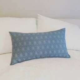 "Sky Blue Lumbar Pillow. 14"" X 24" - thumbnail 3