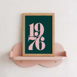 Personalised Year Wall Art Print, Anniversary Gift For Him Her, Custom 2023 Date Of Birth Poster, Unframed A5 A4 A3 Poster - thumbnail 1