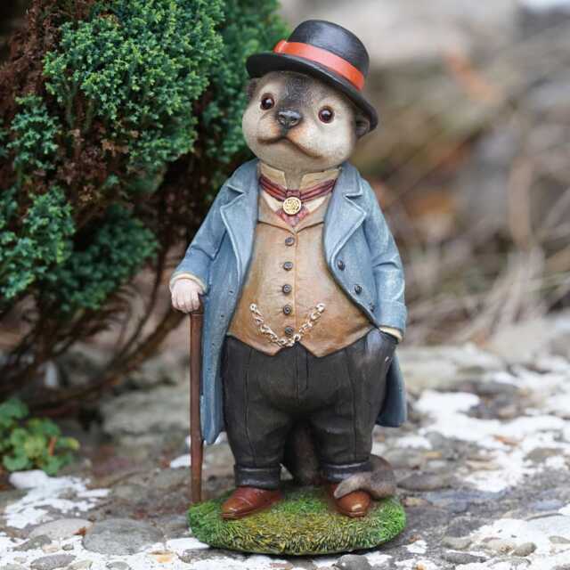 Mr Otter Resin Sculpture - Home Garden British Animal Statue Outdoor Ornament Wildlife Gift - image 1