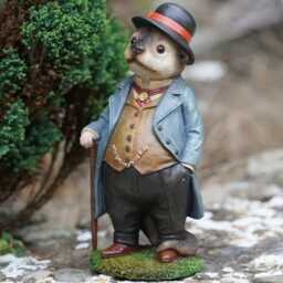 Mr Otter Resin Sculpture - Home Garden British Animal Statue Outdoor Ornament Wildlife Gift - thumbnail 2