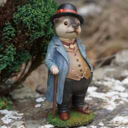 Mr Otter Resin Sculpture - Home Garden British Animal Statue Outdoor Ornament Wildlife Gift - thumbnail 3