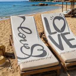 Personalised Beach Towel, Second Wedding Anniversary, Couple Gift, Cotton Anniversary, Hen Party Towel - thumbnail 2