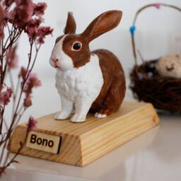 Elegant Rabbit Statue Handmade Resin Sculpture For Home Decoration - thumbnail 3