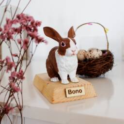 Elegant Rabbit Statue Handmade Resin Sculpture For Home Decoration - thumbnail 1