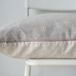 Tribal Hemp Striped Hand Woven Natural Dye Color Lumbar Pillow Cover - thumbnail 4