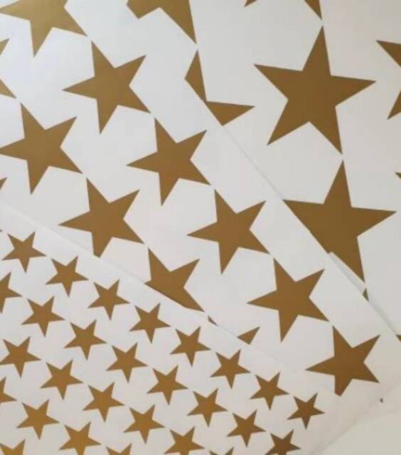 Vinyl Star Stickers - Removable Wall Decals, Nursery Decor, Bedroom Kids Various Sizes & Colours To Choose - image 1