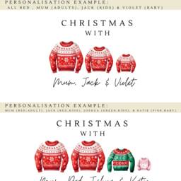Personalised Christmas Cushion, Custom Family Stocking Pillow, Customized Pillow Cover, Decoration, Gift Idea - thumbnail 3
