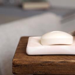 Handmade Concrete Soap Dish Marble Design With Drainage - thumbnail 4