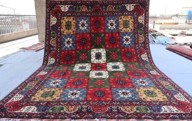 Multicolor Bukhara Rug 7x10 Afghan Fine Quality Hand Knotted Veg Dyes Wool Area Rug, Oriental Turkmen For Living Room, Bedroom - image 1