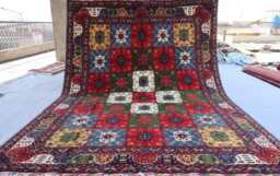 Multicolor Bukhara Rug 7x10 Afghan Fine Quality Hand Knotted Veg Dyes Wool Area Rug, Oriental Turkmen For Living Room, Bedroom - thumbnail 1