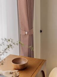 Feylin Jacquard Curtain, 2 Colors, Semi Blackout Custom Curtain For Living Room & Bedroom, Extra Long 1Pc - thumbnail 1