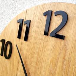 Large Wall Clock Amedeusz Wood - Modernclock, Silent With Black Numbers 49cm/19, 29 - thumbnail 4