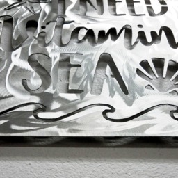 Vitamin Sea Sign/ Metal Wall Art Metal/ Sea/ Ocean Decor/ Seaside Vacation Home Beach - thumbnail 3