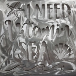 Vitamin Sea Sign/ Metal Wall Art Metal/ Sea/ Ocean Decor/ Seaside Vacation Home Beach - thumbnail 2