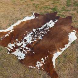 Genuine Brown & White Brazillian Cowhide Rugs - Exotic Hair-On Floor Area Exclusive For Home Decor - thumbnail 4