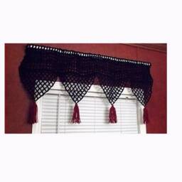 Valance Pattern, Ascot Valance, Black Lacy Victorian Topper, Crochet Downloadable Pattern - thumbnail 2