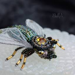 Witchy Jewelry Goth Maximalist Fly Bug Insect Brooch - thumbnail 4