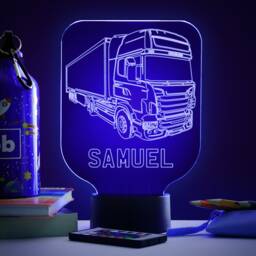 Personalised Truck Led Night Light Color Changing Kids Room Decor - thumbnail 1