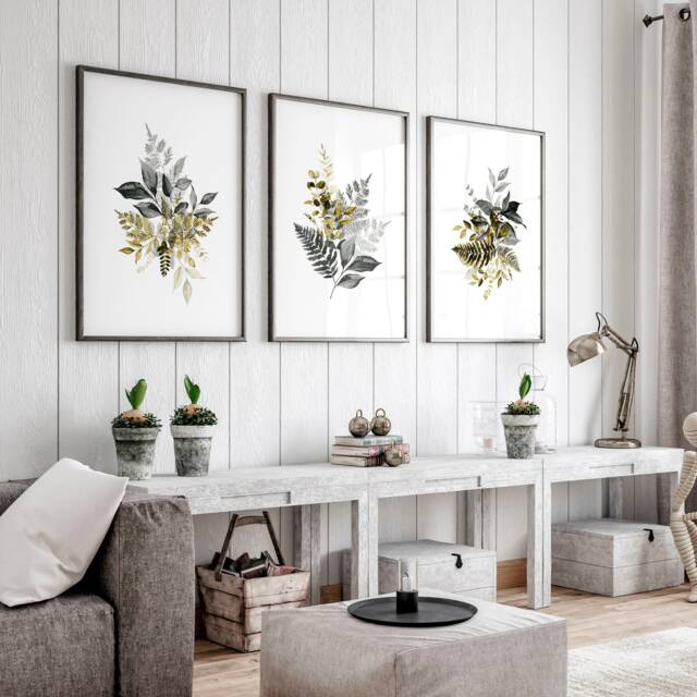 Botanical Illustration, Home Decor Wall Art, Set Of 3 Prints, Living Room Decor, Hangings Office Above The Bed Wall - image 1