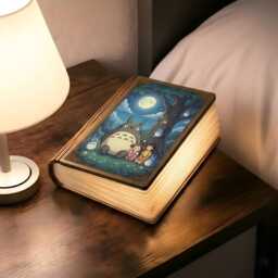 Totoro Book Lamp, Ghibli Decor, Folding Led Light - thumbnail 3