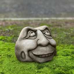 Fantasy Face Statue Concrete Figurine Handmade Whimsical Sculpture Stone Ornament Outdoor Cement Art Modern Garden Gift - thumbnail 3