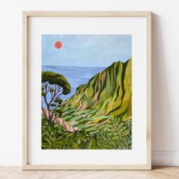 Napali Coast From Kalepa Ridge Wall Art, Art Print, Napali, Hawaii, Kauai, Tropical Travel - thumbnail 3