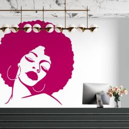 African Woman Wall Decal Beauty Salon Vinyl Art 041Re - thumbnail 3