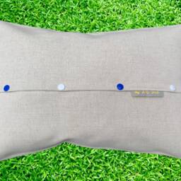 Embroidered Bull Terrier Pillow Cover, Geometric Dog Accent, Patriotic Sunglasses, Linen Usa Decor - thumbnail 2