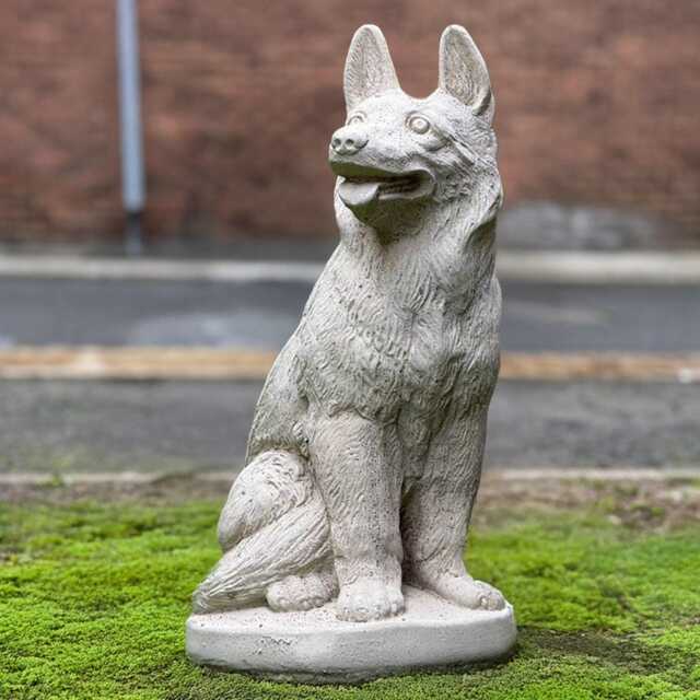 Concrete German Shepherd Sculpture Stone Dog Figure Garden Statue Outdoor Memorial Ornament Handmade Cement Lover Gift Yard Art - image 1