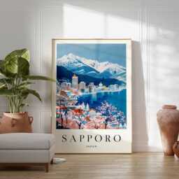 Sapporo Japan Travel Poster Hokkaido Snow Festival Art Print - thumbnail 2