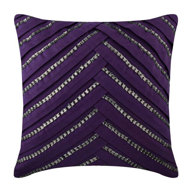 "Faux Suede Purple Sofa Throw 16""x16" - image 1