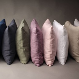Set Of 2 Purple Linen Pillowcases With Inside Pocket in Handmade Softened Flax Fabric, Euro Sham, Pillowslip, Envelope Pillowcase - thumbnail 4