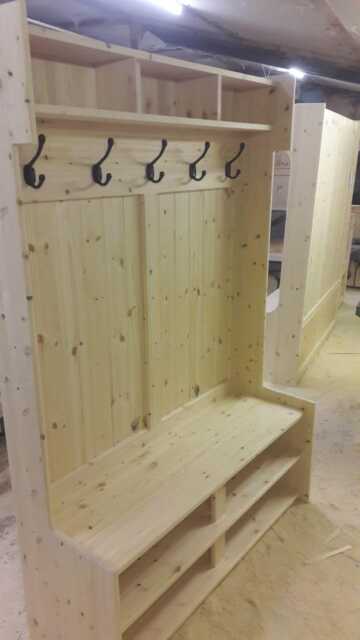 4Ft Wide Coat Rack, Boot Room, Hallway Bench, Monks Bench, Shoe Storage, Any Size Made. Delivery Cost Shown On The 2nd Photo - image 1