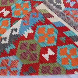 5x7 Ft Flatweave Maimana New Rug, Tribal Afghan Chubi Kilim Turkmen Color Design Oriental Rug, Rug For Bedroom, Living Room Carpet - thumbnail 4