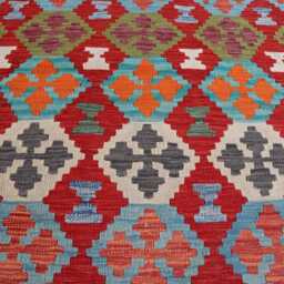 5x7 Ft Flatweave Maimana New Rug, Tribal Afghan Chubi Kilim Turkmen Color Design Oriental Rug, Rug For Bedroom, Living Room Carpet - thumbnail 3