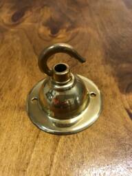 Polished Brass Ceiling Hook Rated To 20 Kg Chandelier Lighting Shades - thumbnail 1
