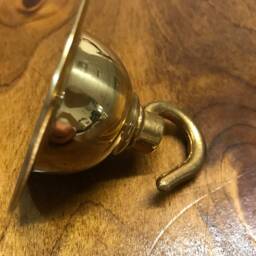 Polished Brass Ceiling Hook Rated To 20 Kg Chandelier Lighting Shades - thumbnail 2