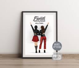 Friends Will Be Friends, Friend Birthday Gift, Rocking Rock Wall Art, Quote, Personalised Gift - thumbnail 1