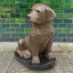 Outdoor Labrador Statue Concrete Dog Figurine Cement Pet Sculpture Garden Ornament Memorial Decoration Lover Gift Yard Art - thumbnail 2