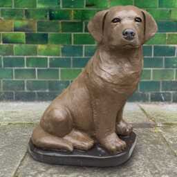 Outdoor Labrador Statue Concrete Dog Figurine Cement Pet Sculpture Garden Ornament Memorial Decoration Lover Gift Yard Art - thumbnail 1