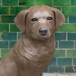 Outdoor Labrador Statue Concrete Dog Figurine Cement Pet Sculpture Garden Ornament Memorial Decoration Lover Gift Yard Art - thumbnail 3